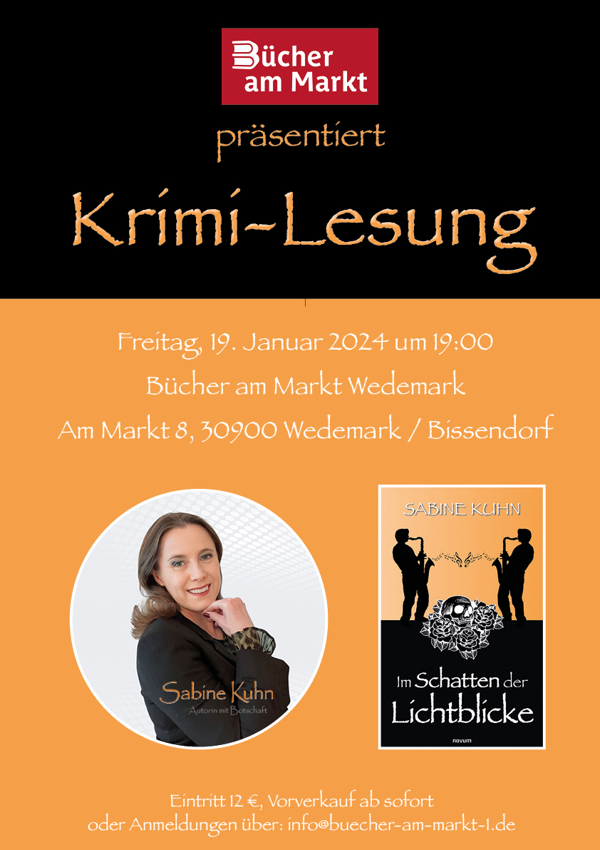 Plakat Lesung Sabine Kuhn Autorin Bücher am Markt Bissendorf